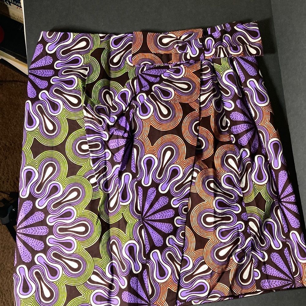- Ladies NWT multi color lined faux wrap skirt by Chen Burkett in size med…